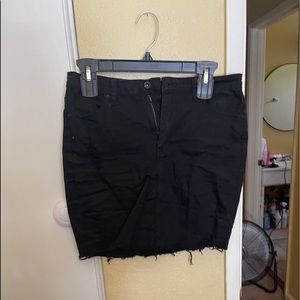 Black jean skirt
